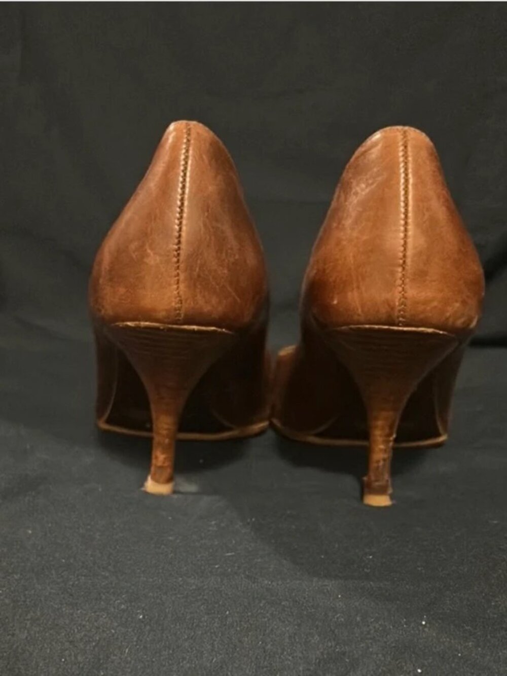 Elegant Brown Leather Women's Shoes - Picture 2 of 2
